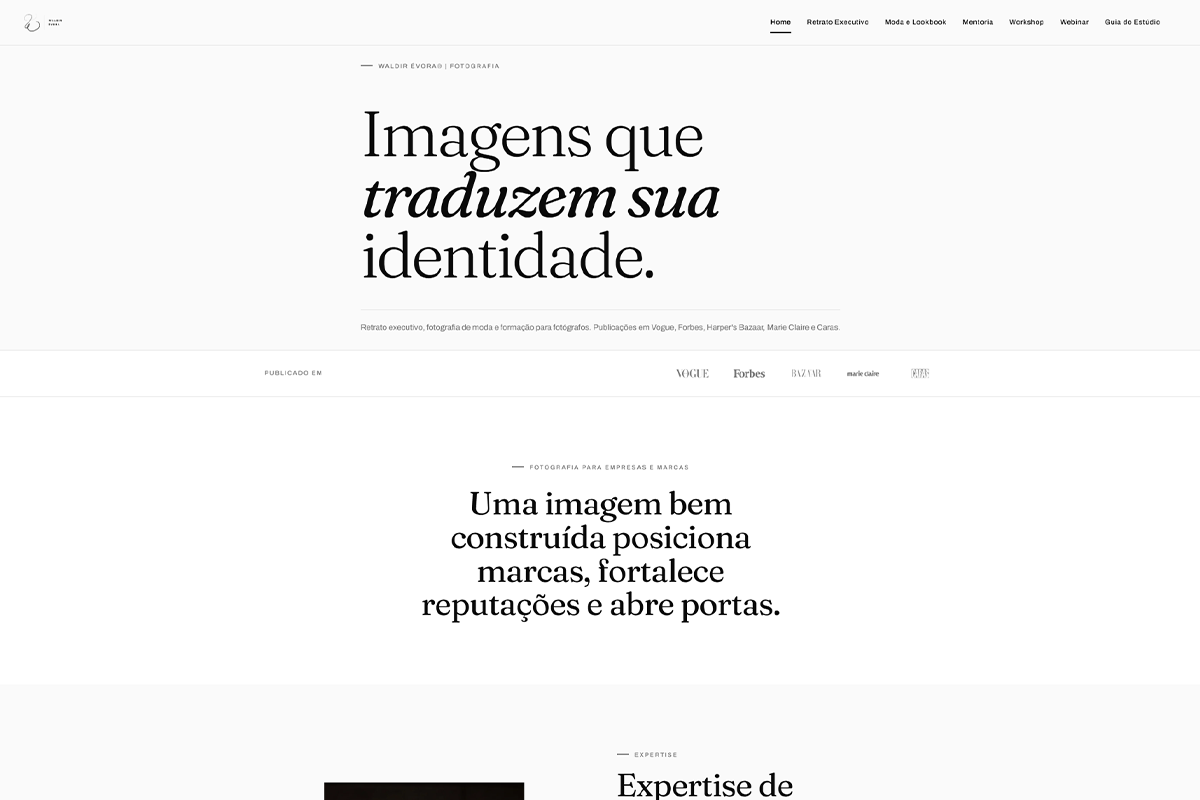 Referência do site Waldir Évora